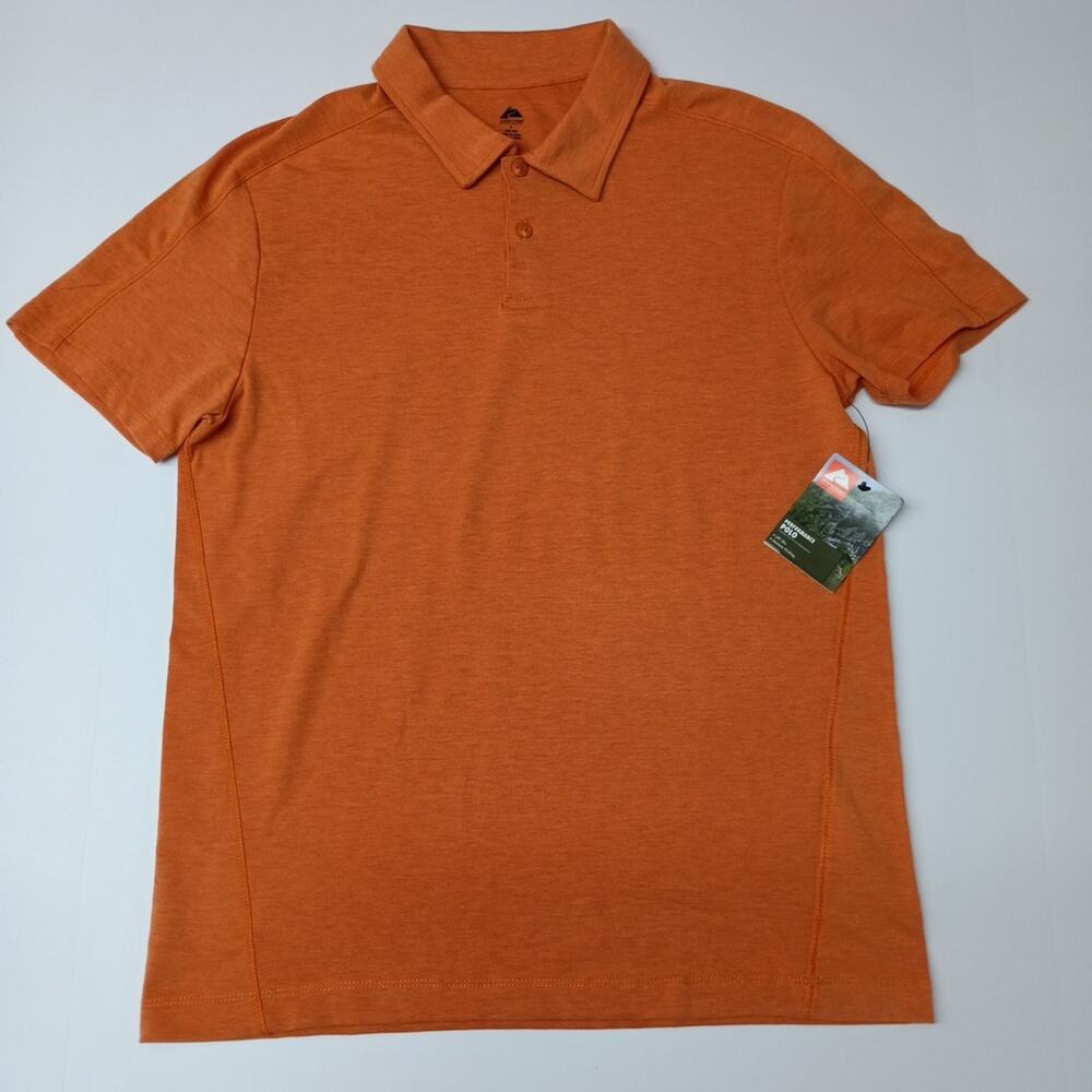 Ozark Trail Polo Shirt‎ Men's S Rustic Gold Moisture Wicking
